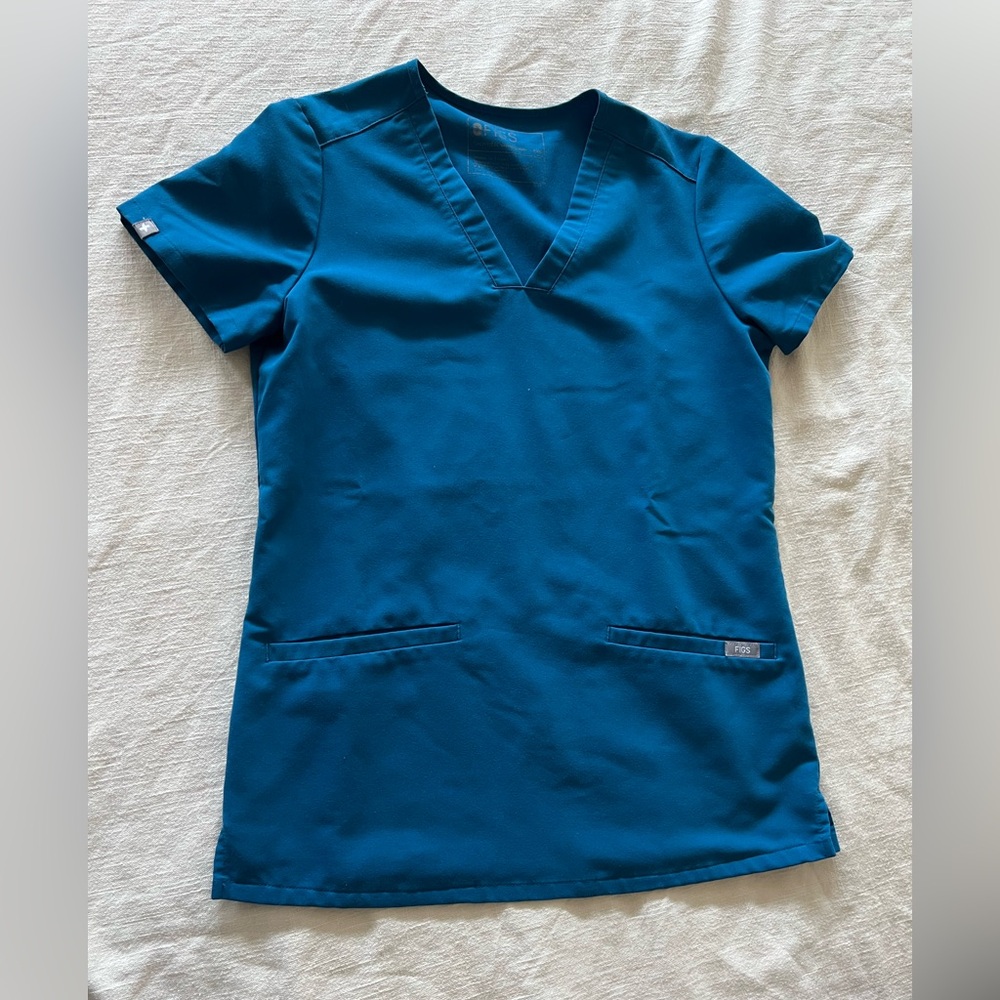 Figs Alps Blue XXS top